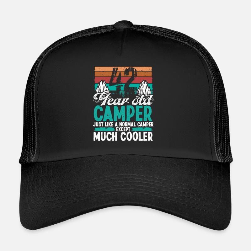 42 Year Old Camper Scouting Camping 42 Birthday Trucker Cap