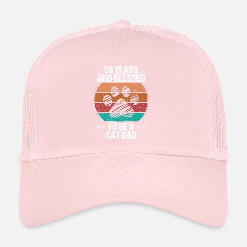 Chat de 50 ans Père être un chat Papa 50e anniversaire Casquette trucker 