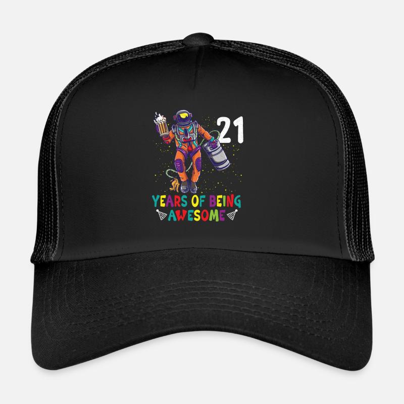 21st Birthday Astronaut Astronomy Solar System Trucker Cap