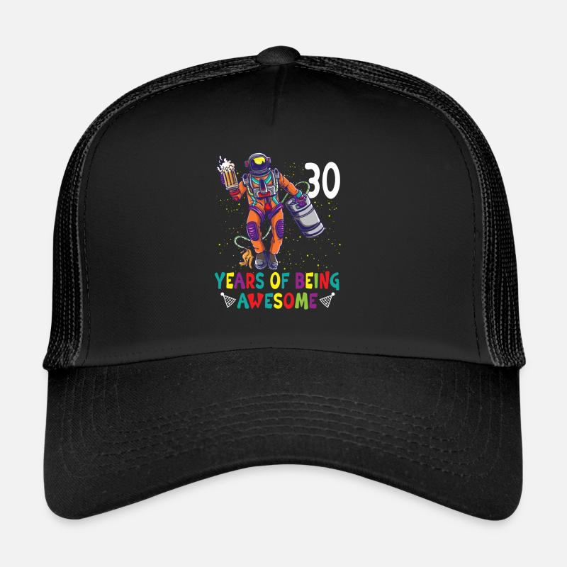 30th Birthday Astronaut Astronomy Solar System Trucker Cap
