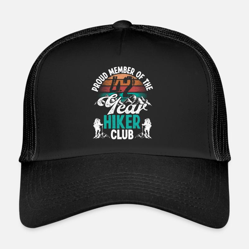 42 Year Old Hiker Mountains Hiking Birthday 42 Trucker Cap