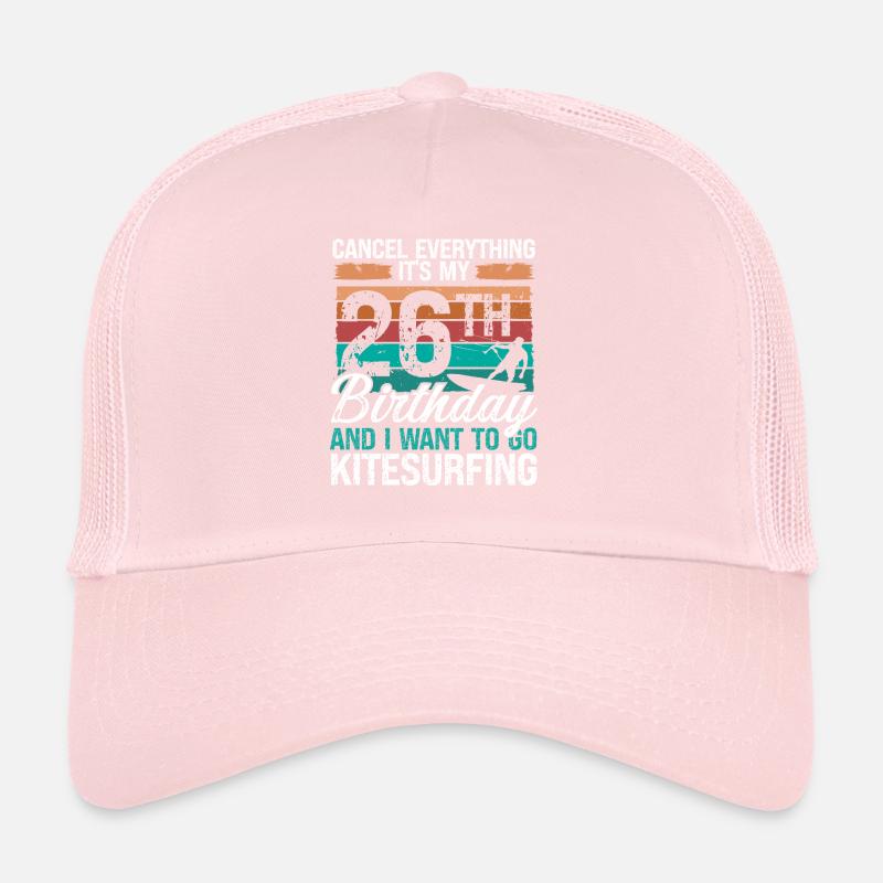 26 Anniversaire Kitesurfer Kitesurfeur 26 ans Casquette trucker 
