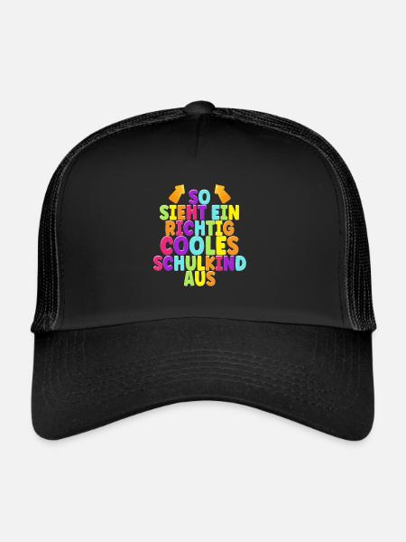 So sieht ein richtig cooles Schulkind aus 1. - Trucker Cap - Schwarz/Schwarz