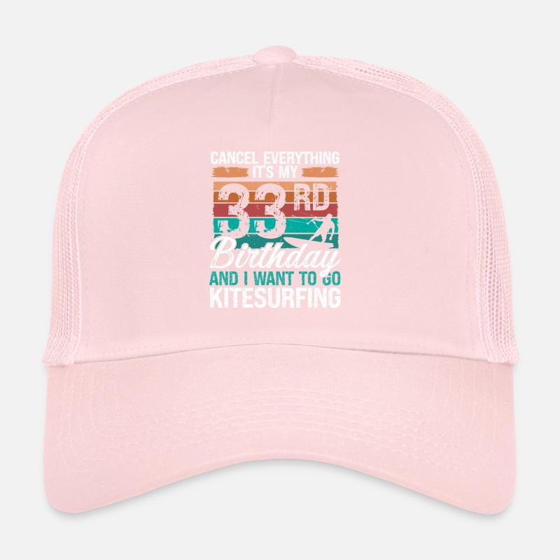 33 Anniversaire Kitesurfer Kitesurfeur 33 ans Casquette trucker 