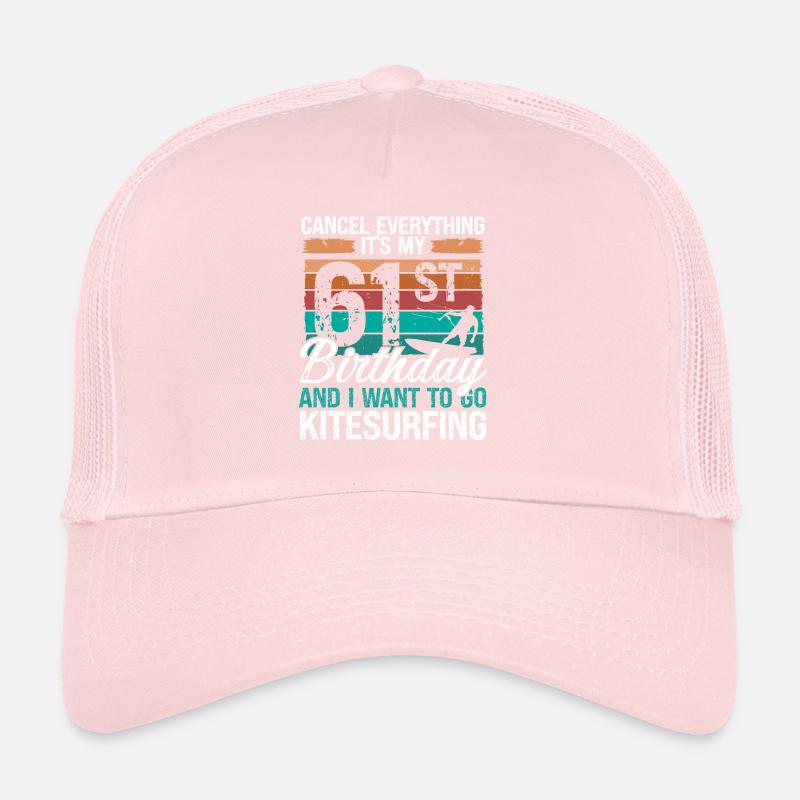 61 Anniversaire Kitesurfer Kitesurfeur 61 ans Casquette trucker 