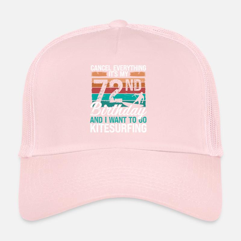 72 Anniversaire Kitesurf kitesurfeur 72 ans Casquette trucker 