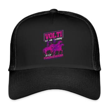 Mädchen Voltigieren Volti - Trucker Cap - Schwarz/Schwarz - Vorne