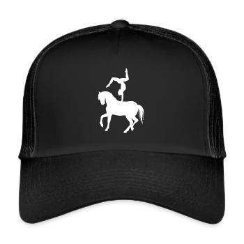 Mädchen Voltigieren Volti - Trucker Cap - Schwarz/Schwarz - Vorne
