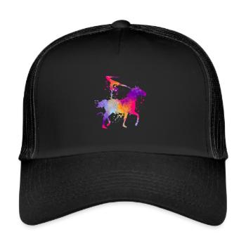 Mädchen Voltigieren Volti - Trucker Cap - Schwarz/Schwarz - Vorne