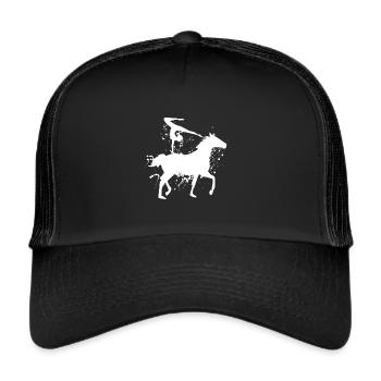 Mädchen Voltigieren Volti - Trucker Cap - Schwarz/Schwarz - Vorne