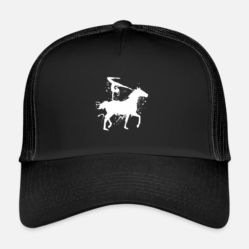 Mädchen Voltigieren Volti - Trucker Cap - Schwarz/Schwarz