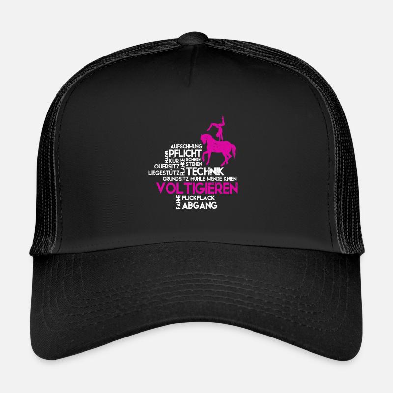 Mädchen Voltigieren Volti - Trucker Cap - Schwarz/Schwarz