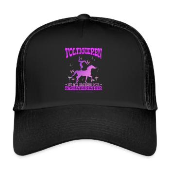 Mädchen Voltigieren Volti - Trucker Cap - Schwarz/Schwarz - Vorne