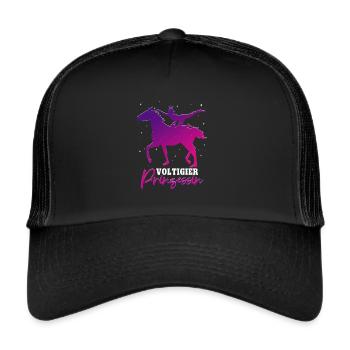 Mädchen Voltigieren Volti - Trucker Cap - Schwarz/Schwarz - Vorne