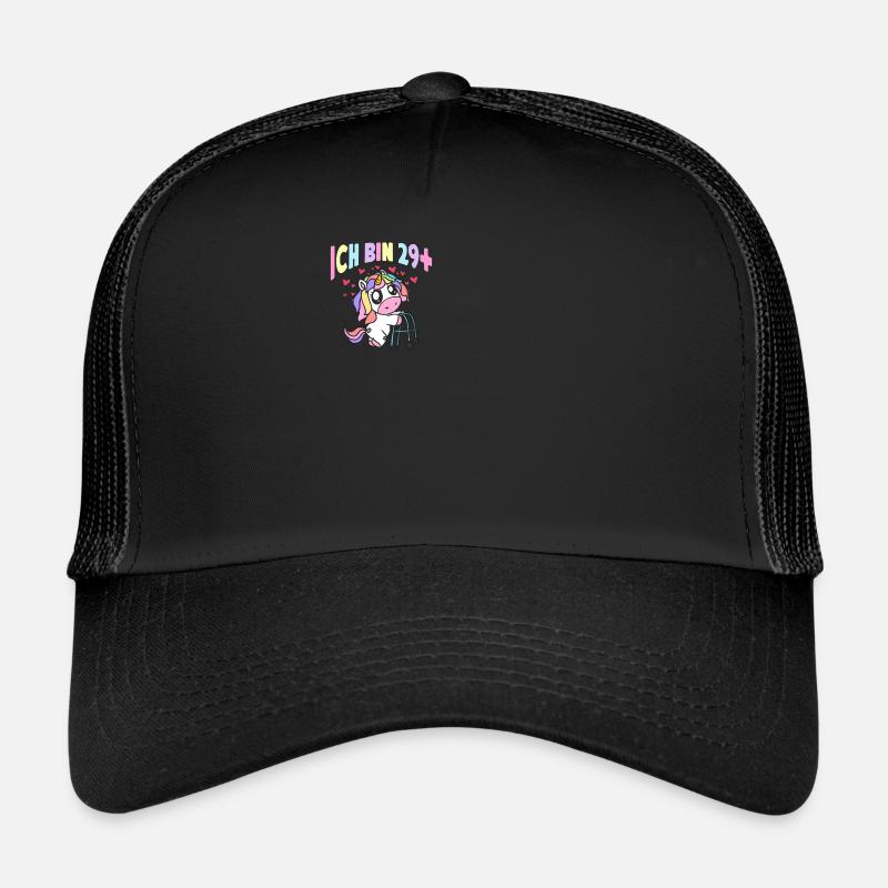 Damen Ich bin 29+ Einhorn mit Rollator Geschenk Trucker Cap