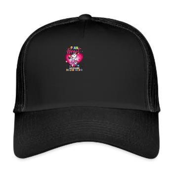 Team Braut wir eskalieren bis zum Schluss - Trucker Cap - Schwarz/Schwarz - Vorne