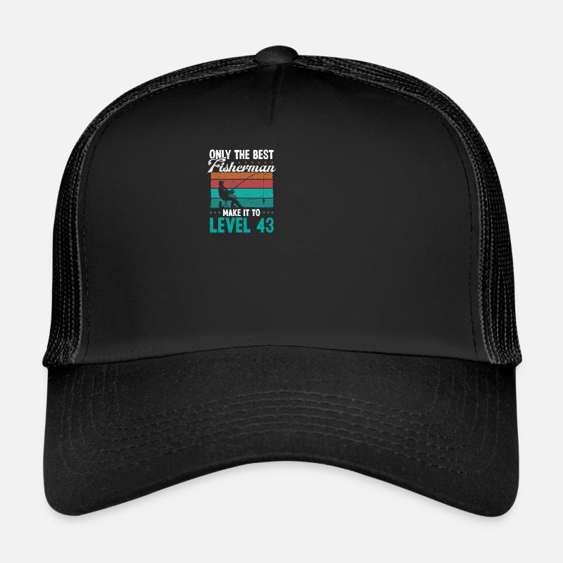 43 Niveau de pêche Pêcheur pêcheur de 43 ans Casquette trucker 