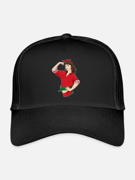 Biélorussie Fille incassable I Biélorussie Héritage I - Casquette trucker  - noir/noir - Devant