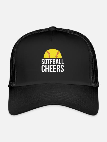 Softball Cheers Geschenk - Trucker Cap - Schwarz/Schwarz