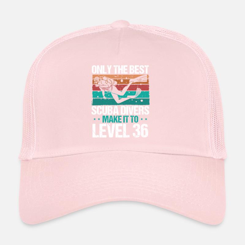 36 Plongée sous-marine Niveau 36 ans Plongeur Snorkeling Casquette trucker 