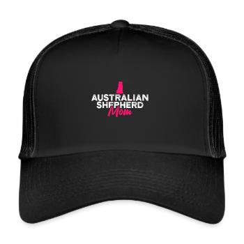 Maman berger australien - Casquette trucker  - noir/noir - Devant