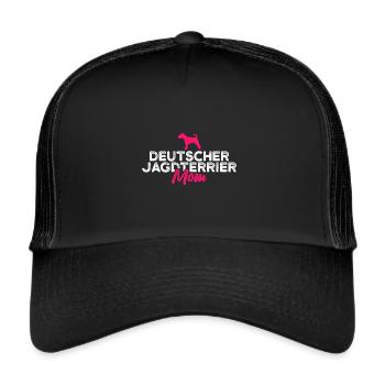 German hunting terrier mom - Trucker Cap - black/black - Front