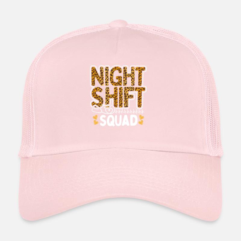 Leopard Night Shift Nurse Squad Leo Nursing Casquette trucker 