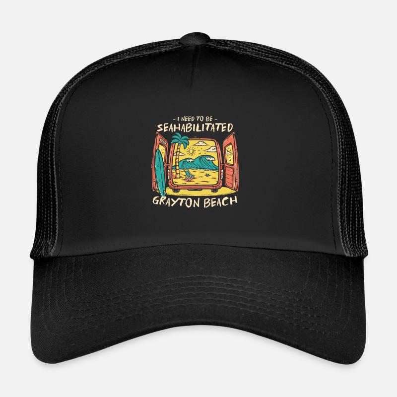 I Need To Be Seahabilitated Grayton Beach Summer Trucker Cap