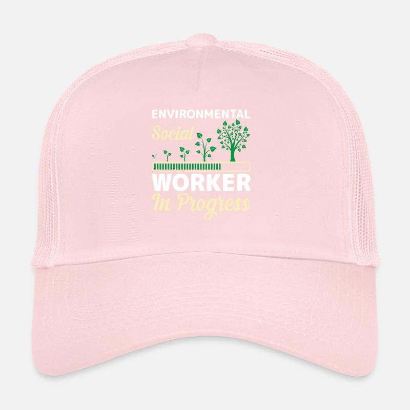 Environmental Social Worker In Progress Profession Trucker Cap