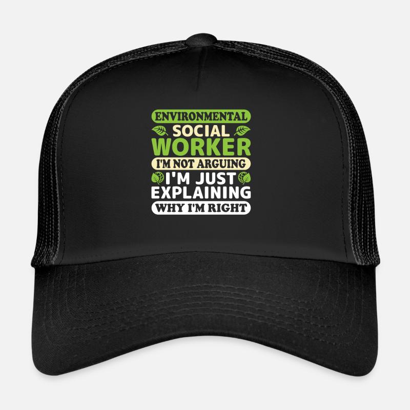 Environmental Social Worker Job Environmentalist Trucker Cap
