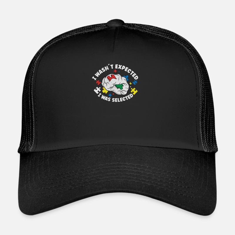 Autism Awareness Autism Disease Autistic Gift - Trucker Cap - Schwarz/Schwarz