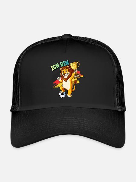 9. Geburtstag Ich bin 9 Jahre Fußball Junge - Trucker Cap - Schwarz/Schwarz