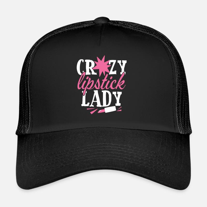 Vintage Lipstick Artwork Distressed Trucker Cap
