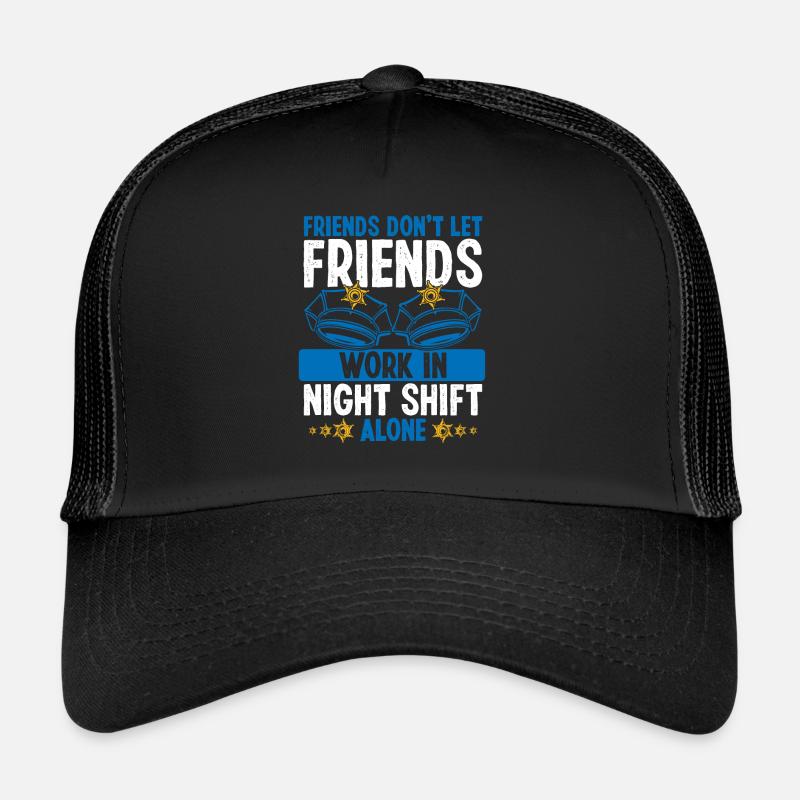 Police Officer Co Worker Night Shift Policeman Trucker Cap