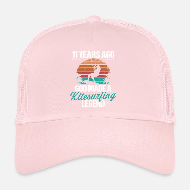 11 Birthday Kitesurf Legend Kiteboard 11 Year Old Trucker Cap
