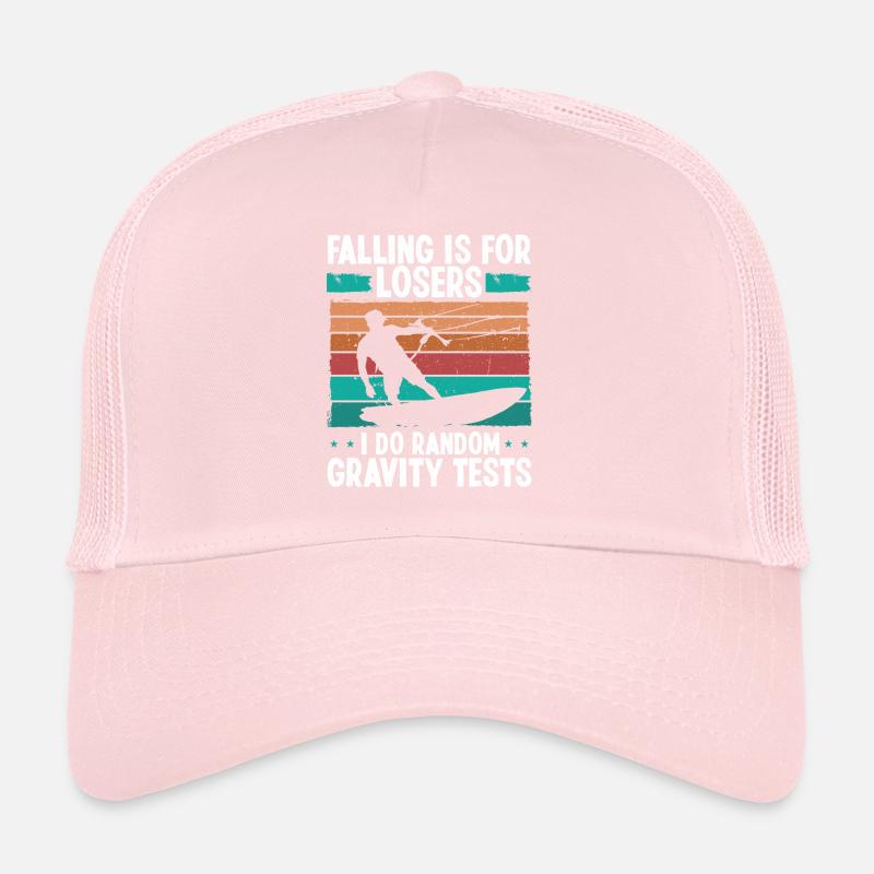 Kiteboarder Random Gravity Tests Funny Kitesurf Trucker Cap