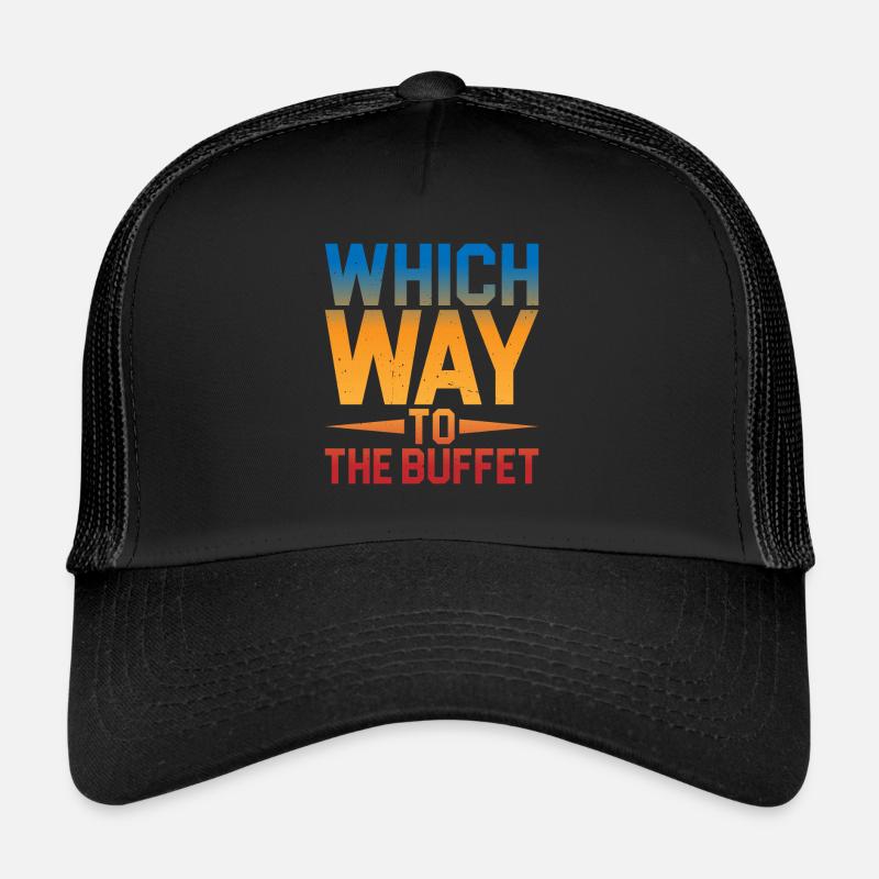 Which Way To The Buffet 12 Trucker Cap