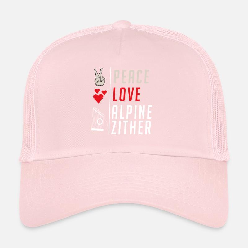Alpine Zither Stringed Music Instrument Trucker Cap