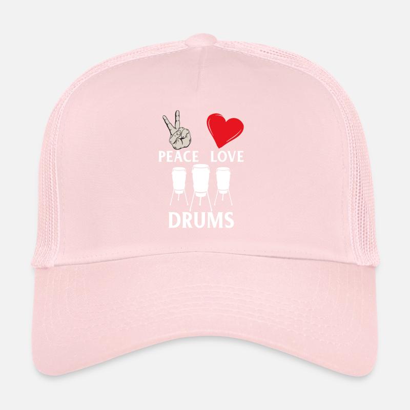 Drums Drummers Drum Musical Instrument Trucker Cap