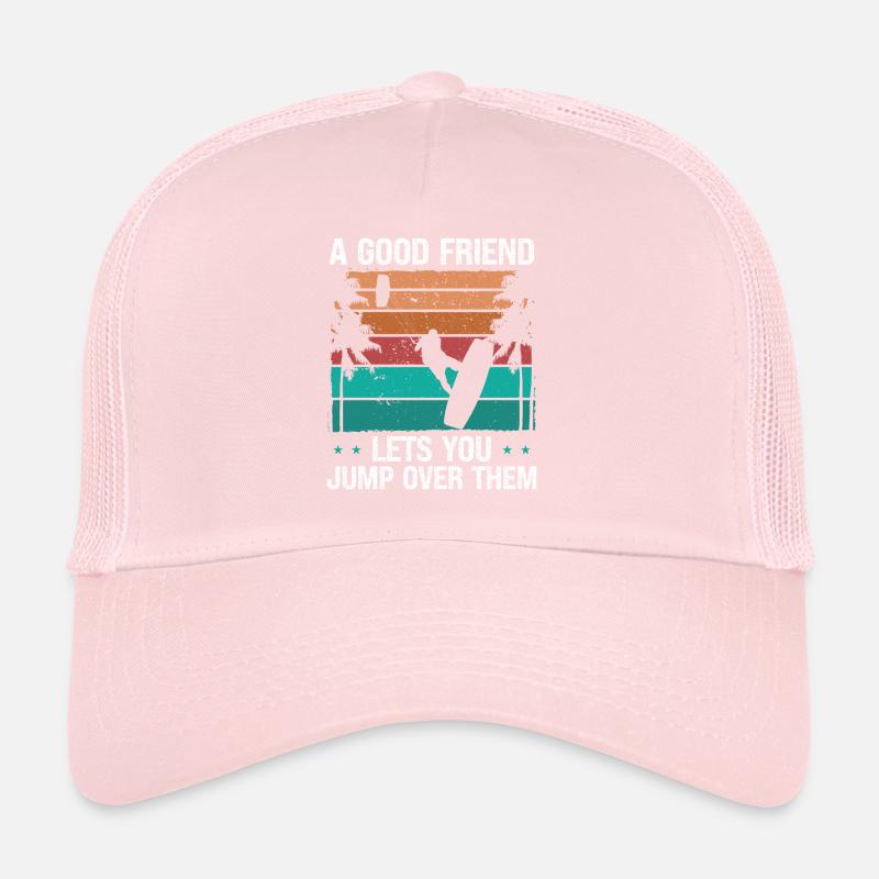 Kiteboarder sauter sur son ami Kite Kiteboard Casquette trucker 