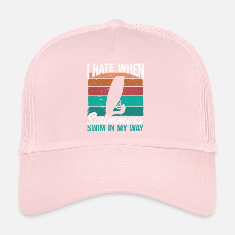I hate Swimmers Vintage Rig Windsurfing Trucker Cap