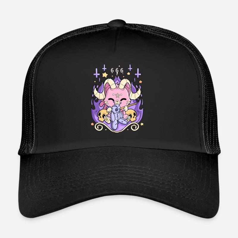Gothic Kawaii Creepy Pastel Goth Chibi Kawaii Trucker Cap