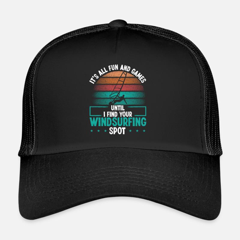 Windsurfing Spot Windsurf Board Windsurfer Sail Trucker Cap