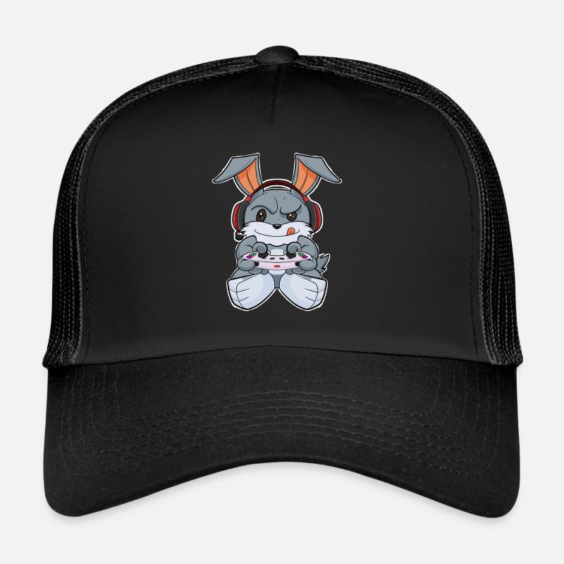 Rabbit With Gaming Controller I Funny Gaming Trucker Cap