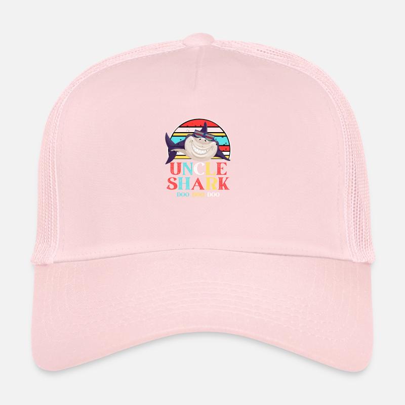 Uncle Shark Animals Fish Oceanic Sea Uncle Funny Trucker Cap