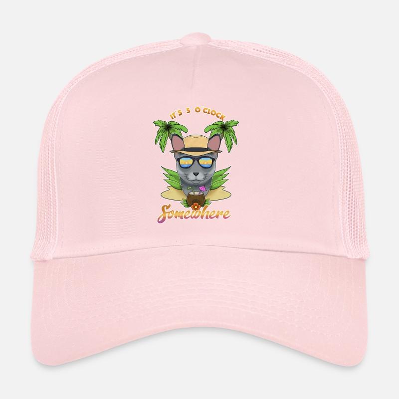 It Is 5 OClock Somewhere Drinking Russian Blue Trucker Cap