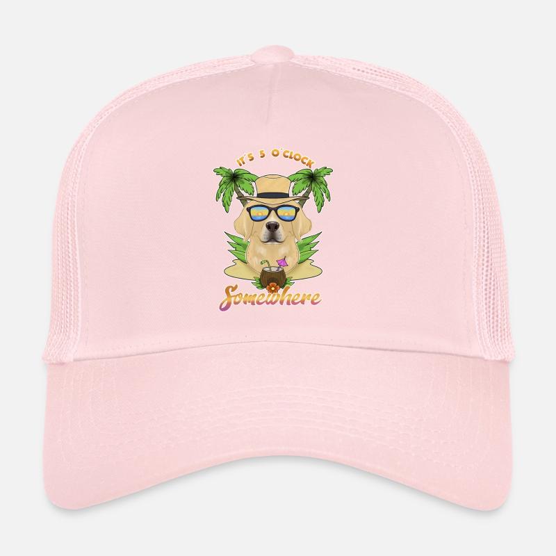 It Is 5 OClock Somewhere Drinking Labrador Trucker Cap