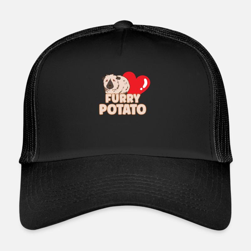 Idée cadeau de pomme de terre à fourrure pour les amateurs de cochon d’Inde Casquette trucker 