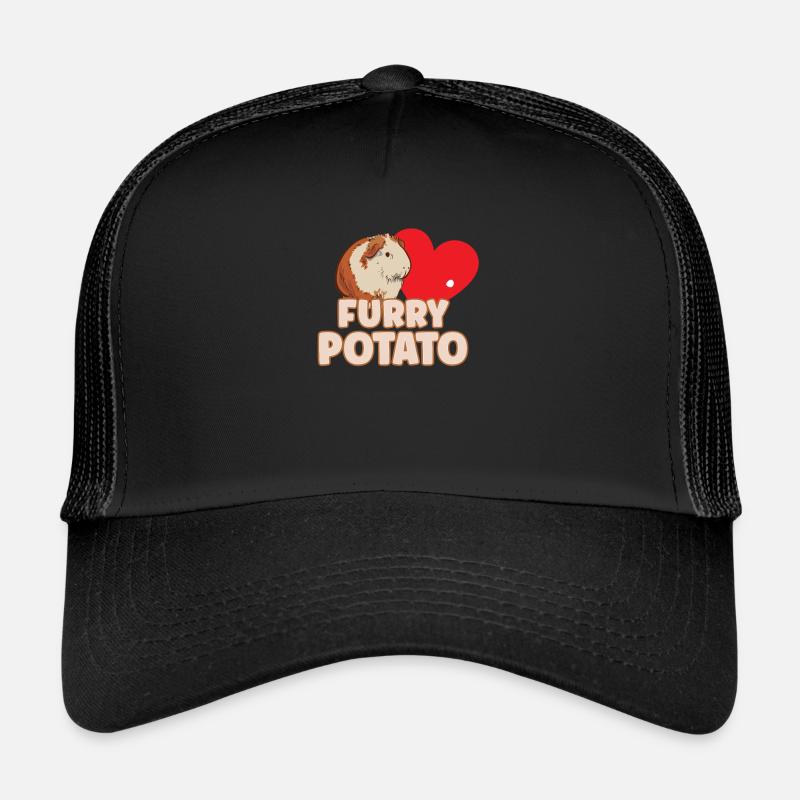 Idée cadeau de pomme de terre à fourrure pour les amateurs de cochon d’Inde Casquette trucker 