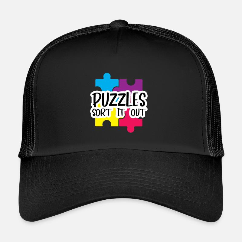 Puzzlers Sort It Out 4 - Trucker Cap - Schwarz/Schwarz